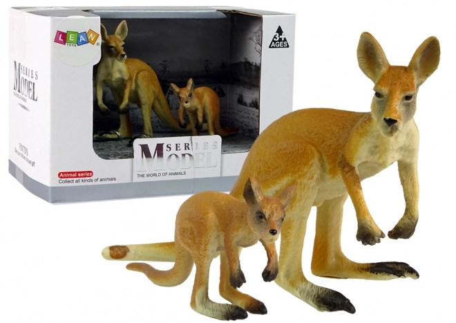Ensemble de 2 figurines de kangourous avec petits Animaux du monde