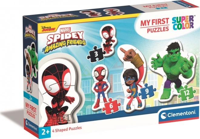 CLEMENTONI Mes premiers puzzles Spidey et ses amis incroyables 4-en-1 (3,6,9,12 pièces)