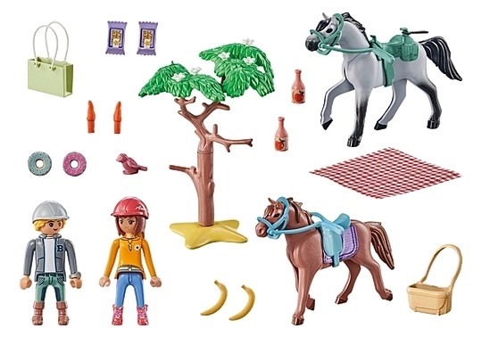 Figurines équestres ensemble 71470 Excursion à cheval sur la plage avec Amélie et Ben