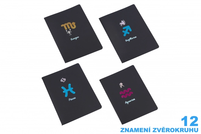 Bloc-notes Zodiac 18,5x25,5 cm avec 26 pages lignées noires