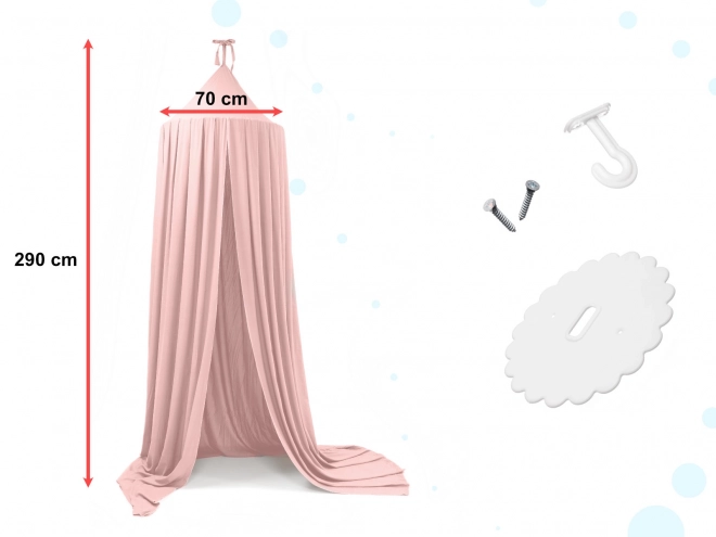Baldaquin suspendu rose pour chambre d'enfant
