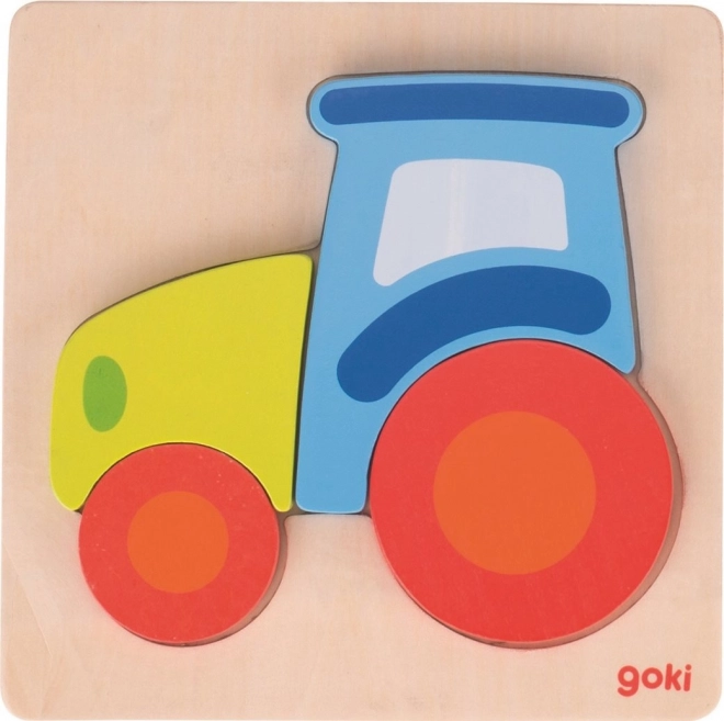 Puzzle en bois camion de pompiers encastrable