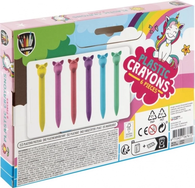 GRAFIX Crayons De Cire Joyeux Licornes 6pcs
