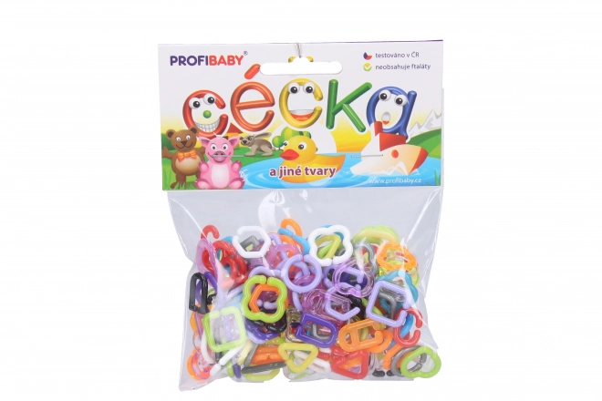 Formes colorées en C et autres - 150 pcs