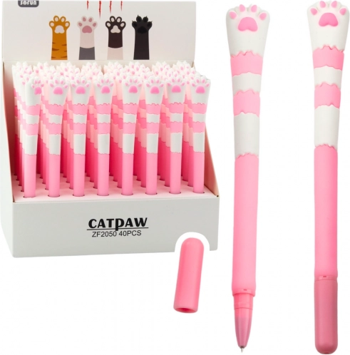 Stylo gel Patte de Chat rose