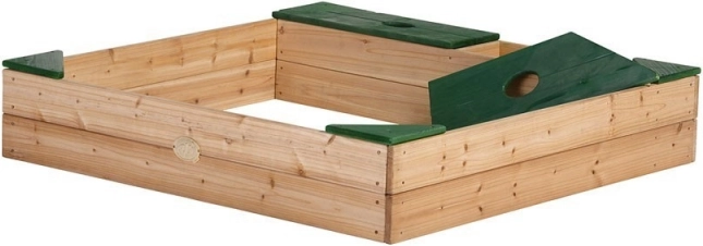 Bac à sable en bois AXI avec espace de rangement et bâche