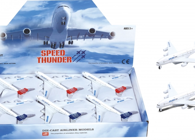 Avion métallique à rétrofriction 14 cm