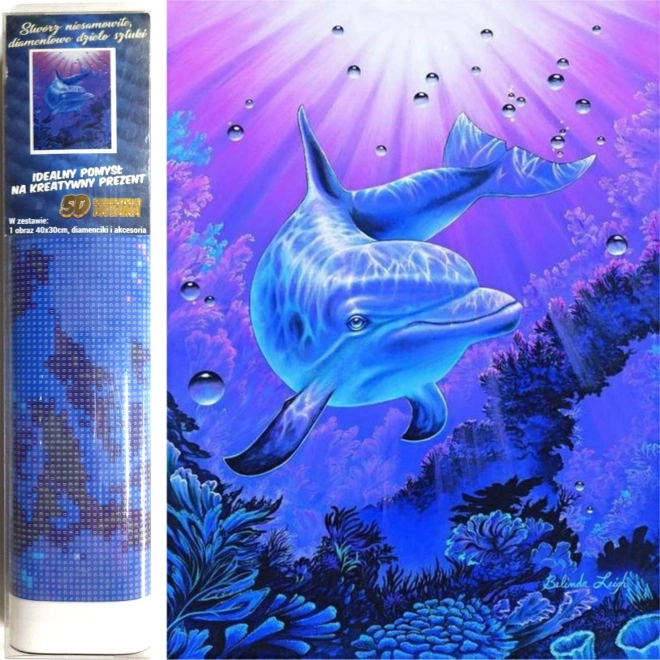 Set de peinture de diamants - dauphin