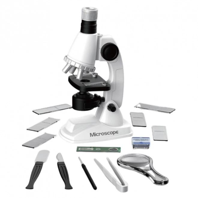 Microscope éducatif pour enfants avec accessoires blanc