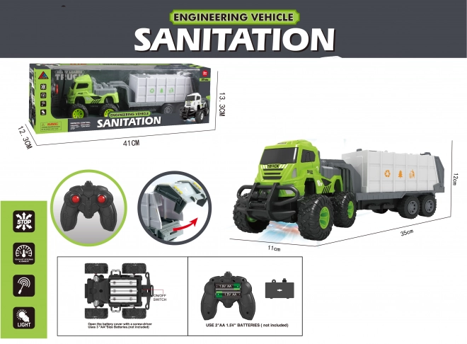 Camion de remorquage télécommandé avec fonction de nettoyage