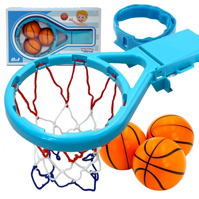 Woopie jouet de bain basket-ball + set de balles 2en1