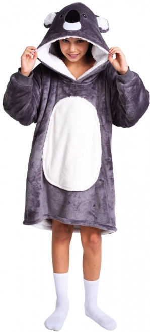 Cozy Noxxiez CH324 Koala - couverture à capuche chaleureuse pour la télévision pour enfants 7 - 12 ans