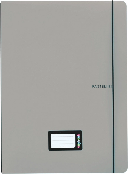 Cahier OXYBOOK PASTELINI A4, 40 feuilles, gris, avec couverture PP
