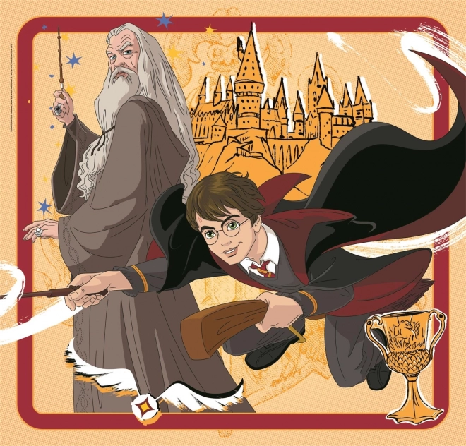 Puzzle Carré : Harry Potter, 3x48 pièces