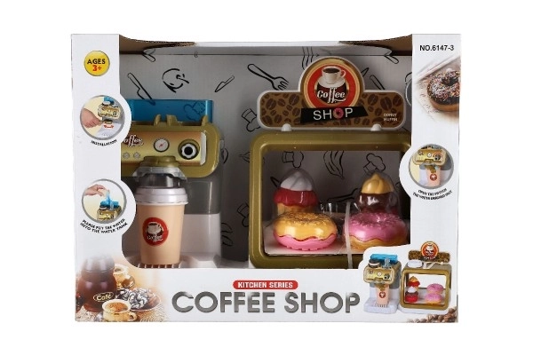Jouet pour enfants Café avec machine à café et pâtisseries