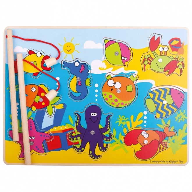 Jeu de pêche en bois