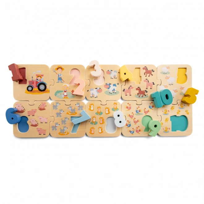 Puzzle Apprendre les chiffres Ferme