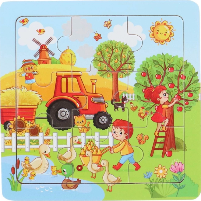Puzzle en bois Récolte 9 pièces