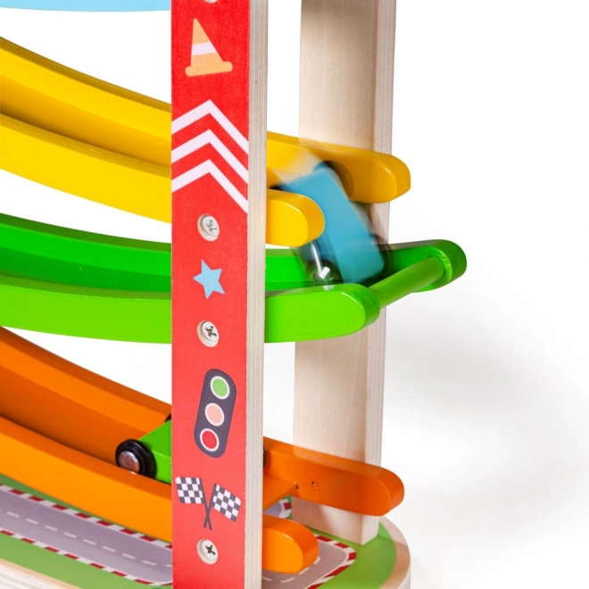 Piste de course en bois pour voitures par Bigjigs Toys