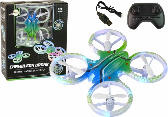 Drone coloré télécommandé avec lumières
