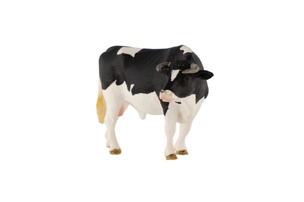Bœuf tacheté noir et blanc de 13 cm en sac