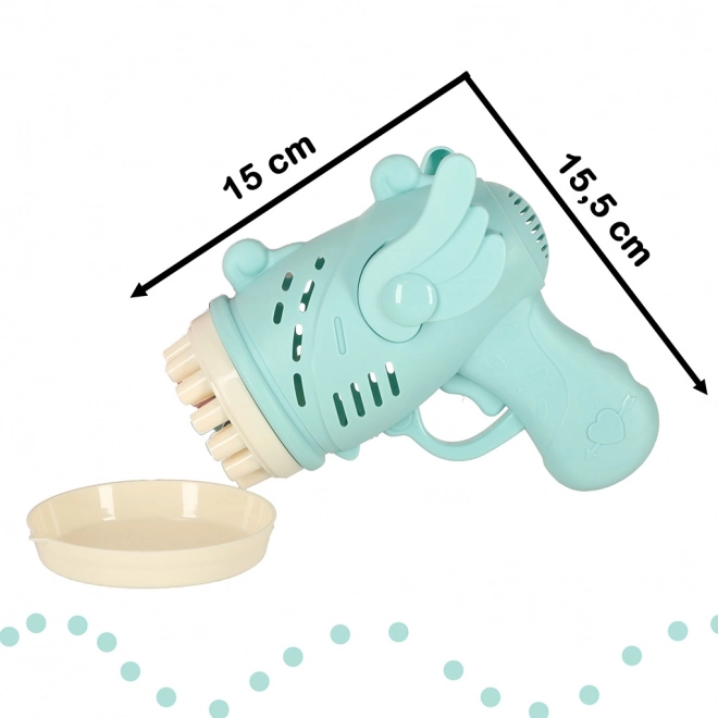 Pistolet à bulles avec ailes bleu