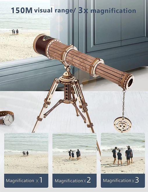 ROBOTIME Rokr Modèle en Bois de Télescope Monoculaire