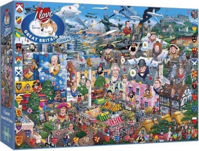 GIBSONS Puzzle J'aime l'Angleterre 1000 pièces
