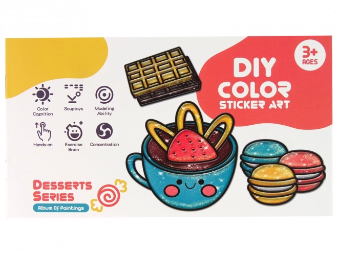 Ensemble pour peinture sur verre Friandises DIY 8 couleurs paillettes