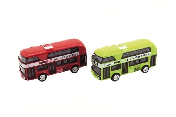 Autobus à étage métal/plastique à rétrofriction 9,5cm