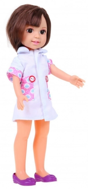 Grande poupée infirmière pour enfants 3+ Accessoires pour médecin + stéthoscope + thermomètre + seringue