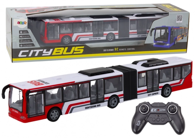 Bus urbain rouge/blanc télécommandé RC