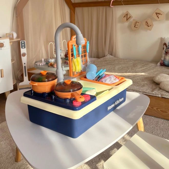 Cuisine enfant 2 en 1 avec évier et cuisinière