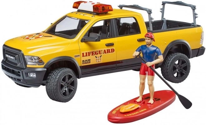 Bruder Dodge RAM patrouille côtière avec sauveteur et accessoires