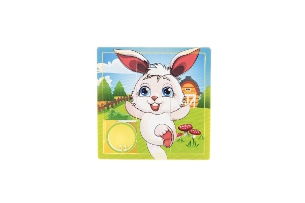 Puzzle coulissant animal en plastique 10cm assortiment varié en sachet