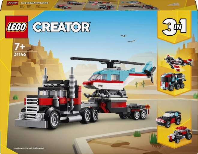 Lego Creator Remorquage avec Plate-forme et Hélicoptère
