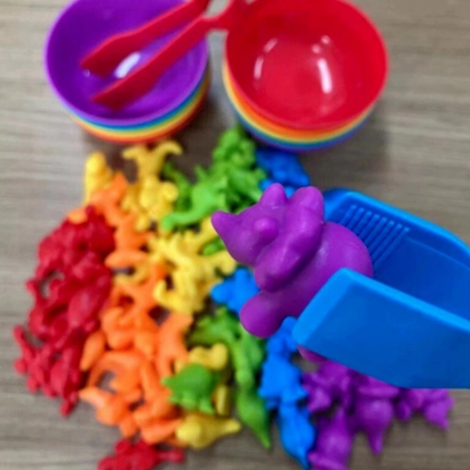 Jeu montessori en bois Apprends à compter – Animaux du zoo