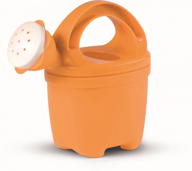 Arrosoir de jardin orange avec fleur