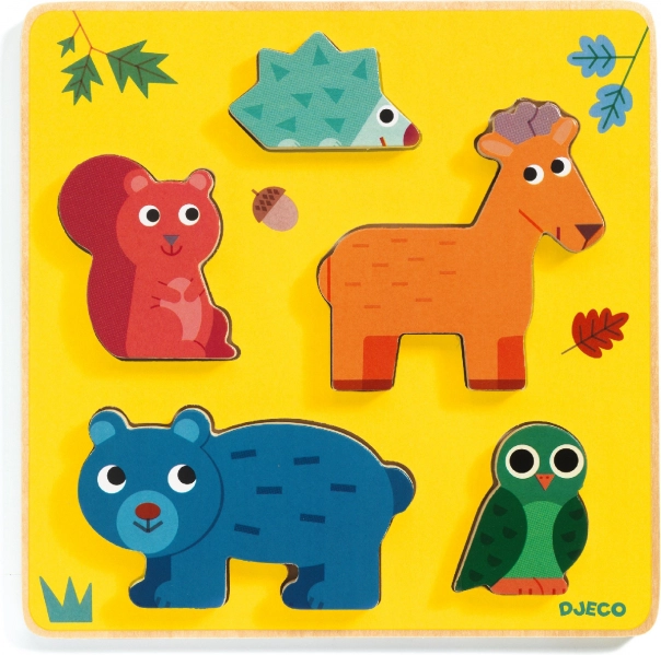 Puzzle en bois à encastrer Petit Cerf et Amis
