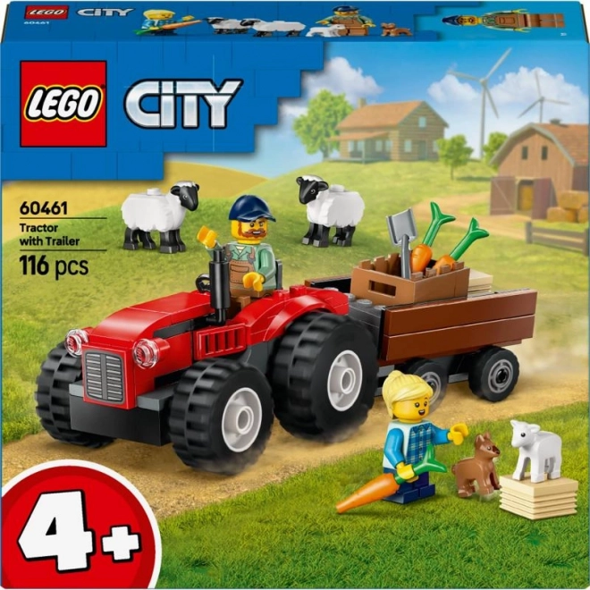 LEGO® City 60461 Tracteur rouge avec remorque et moutons