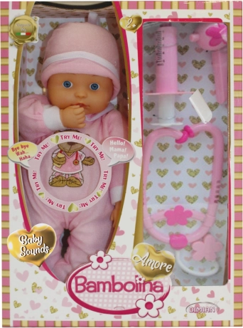Bébé Bambolina Amore 33 cm avec set médical