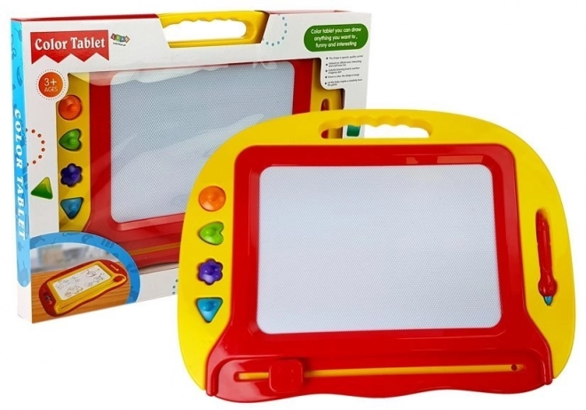 Tablette magique rouge avec tampons