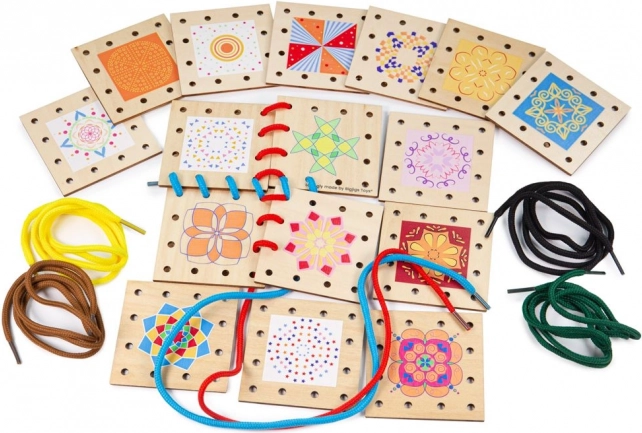 Bigjigs Toys images à lacer en bois