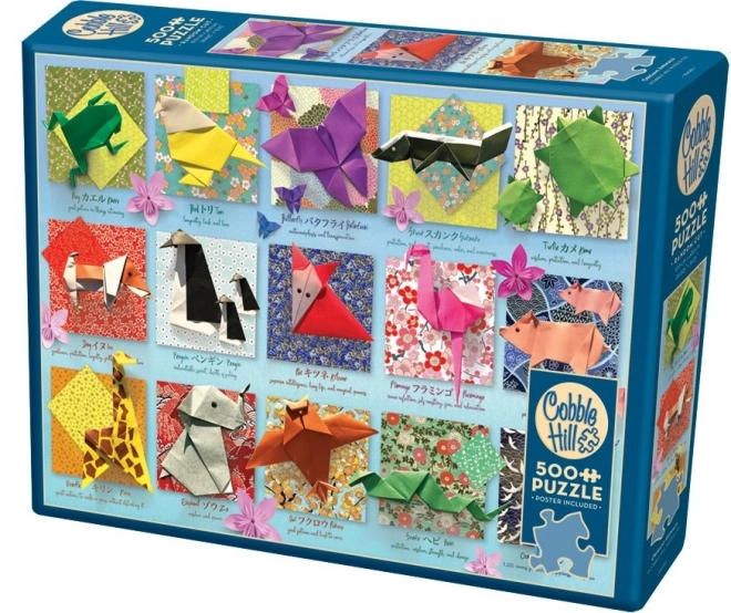 Puzzle COBBLE HILL Origami animaux 500 pièces
