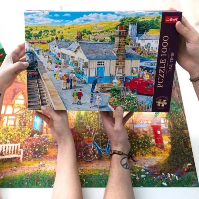 TREFL Puzzle Premium Plus Tea Time : Gare 1000 pièces