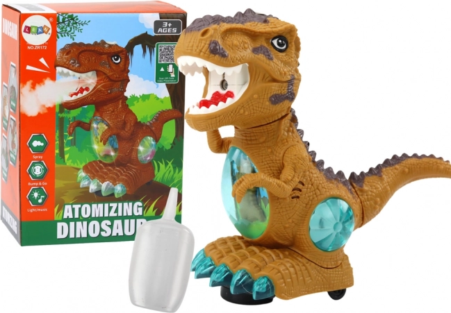 Dinosaure dansant jaune avec capteur d’obstacles, lumières et sons