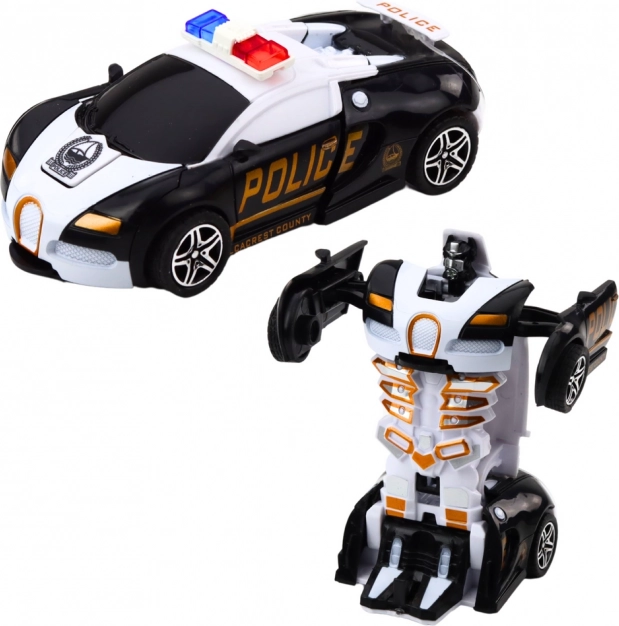 Auto Robot 2en1 Voiture de Police Sportive