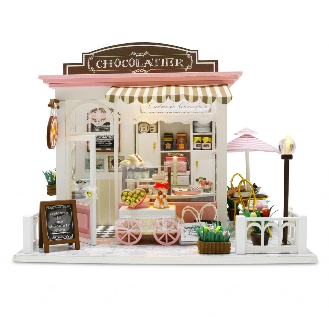 Miniaturisation de maisonnettes Chocolaterie