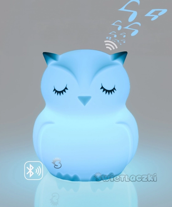 Lampe de nuit en silicone changeant de couleur avec haut-parleur Bluetooth Lumière Chouette HU HU HU HU HU