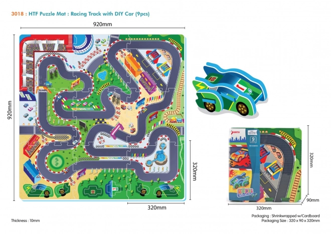 Tapis de Puzzle Piste de Rallye